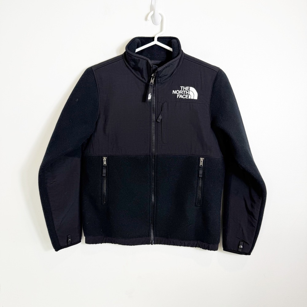 The North Face Denali Fleece Jacket Boys Large 14/16 Black Full Zip Coat
